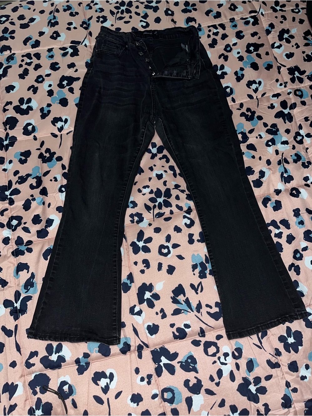 High-Rise Black Flare Jeans for Women